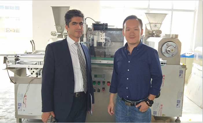 Welcome Iran Customer's Visit for Corn Flakes Machine